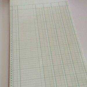 Retro Willson Columnar Pad 100 Sheets 4 Columns 8.5" x 14" Ruled Pad Green Tint